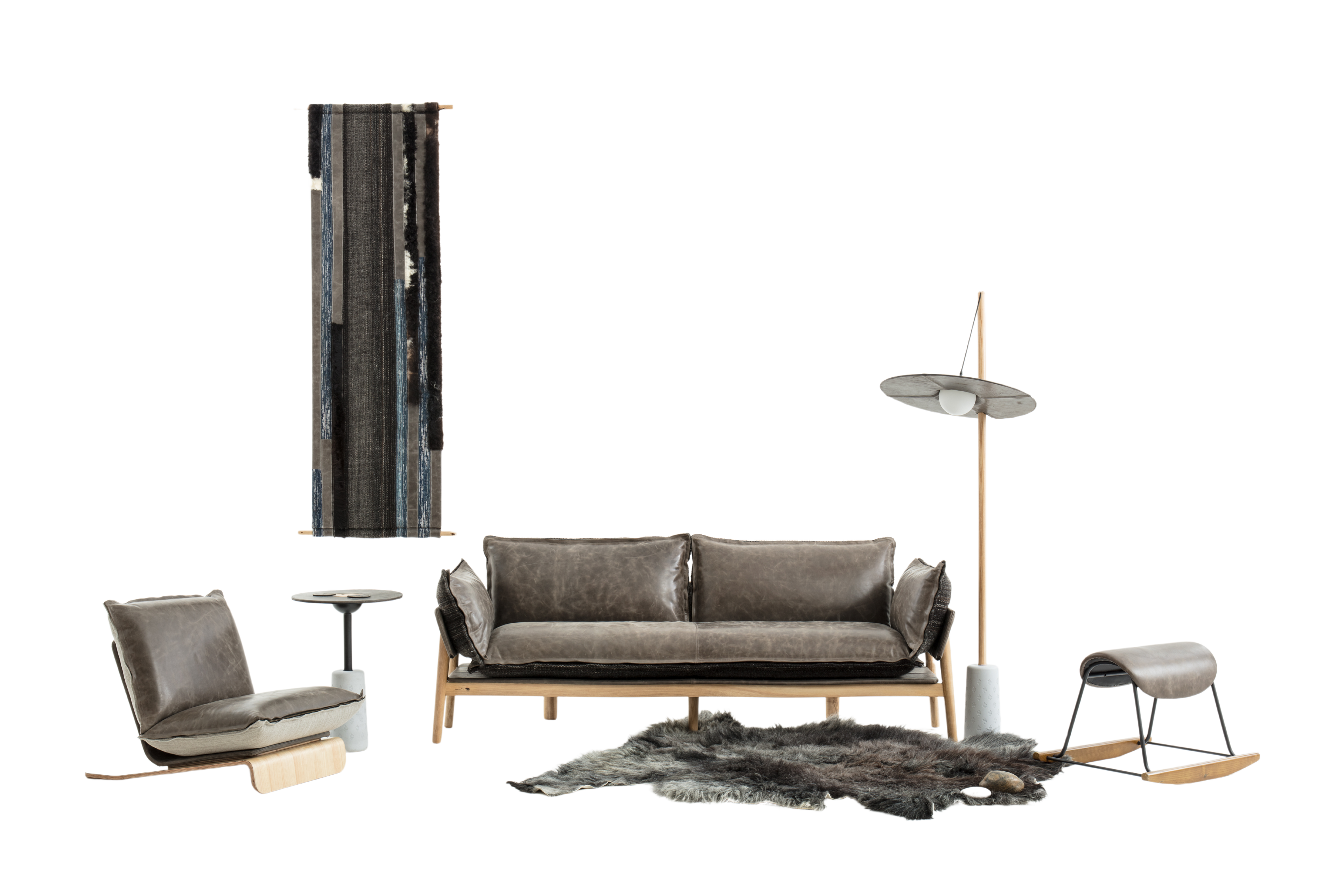 Modern living room showcasing interior design essentials with coffee tables, lamps, and decor elements