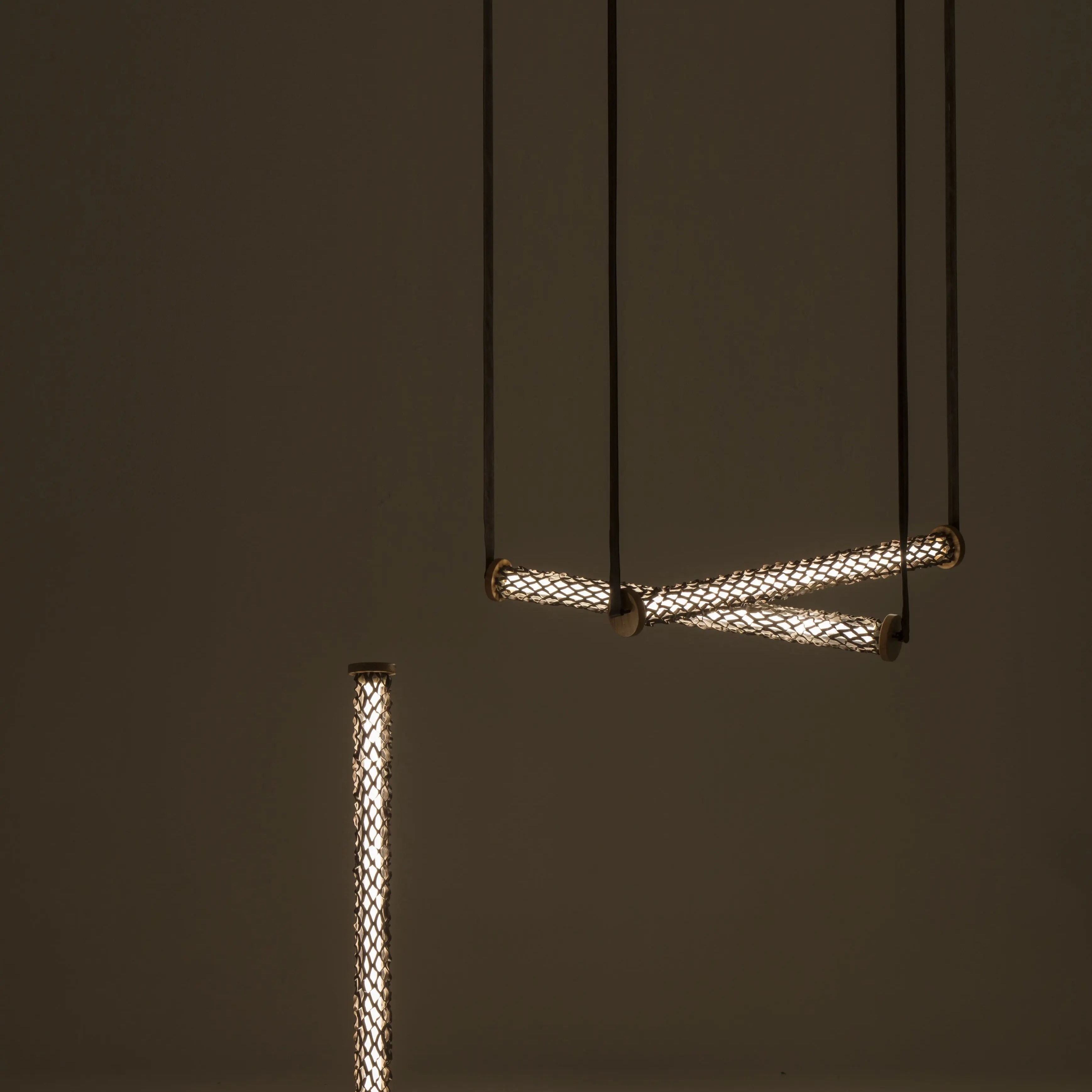 Nomad Mesh Yak-Leather Lamp - Lighting Up Exclusive Spaces - MATSU Europe & Middle East
