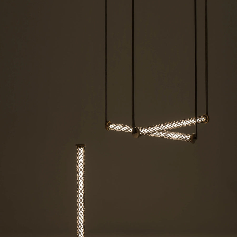Nomad Mesh Yak-Leather Lamp - Lighting Up Exclusive Spaces - MATSU Europe & Middle East