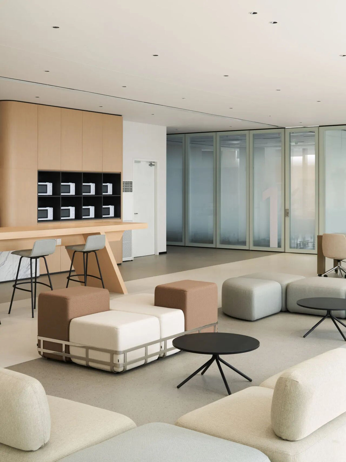KVN Design Furniture Singlax Modular Sofa with cushion cubes and chrom metal frame
