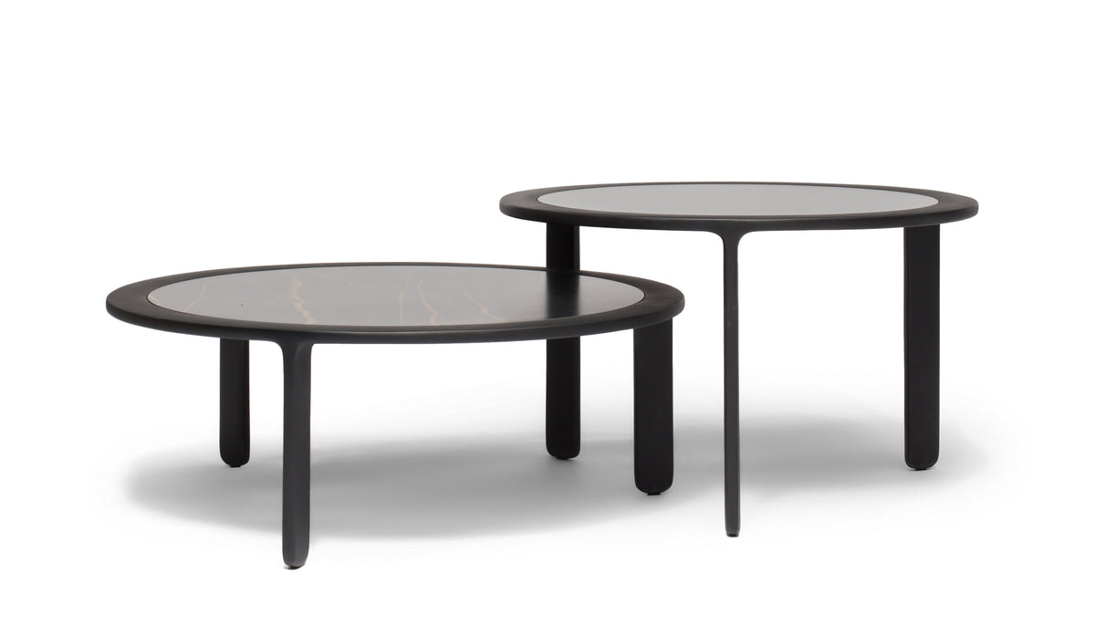 MATSU Pulse round coffee tables, set of two, studio shot