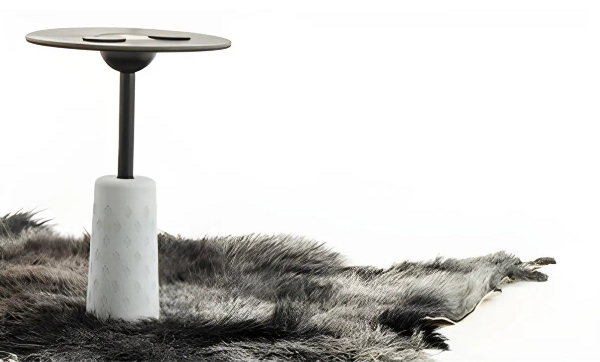 NOMAD Tea Table - Covered with Yak-Leather - MATSU Europe & Middle East